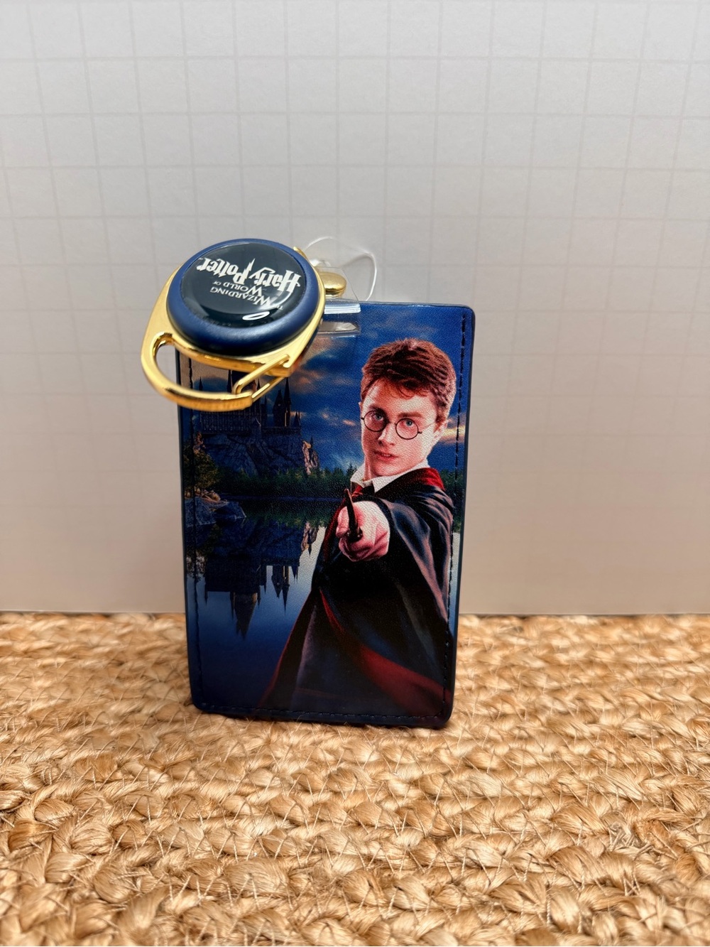 Wizarding World Harry Potter Blue Character Key & Card Holder with Gold Reel